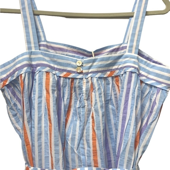 lemlem Bahiri Sweepy Striped Dress in Light Sky Blue size Medium NWT - Picture 11 of 11